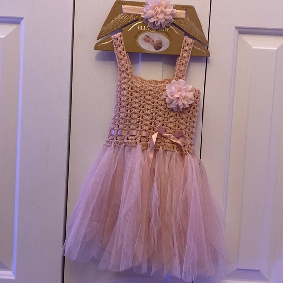 Elly & Emmy My First Dress Up Outfit Dress and Headband Size 6 - 12 months - Picture 1 of 3